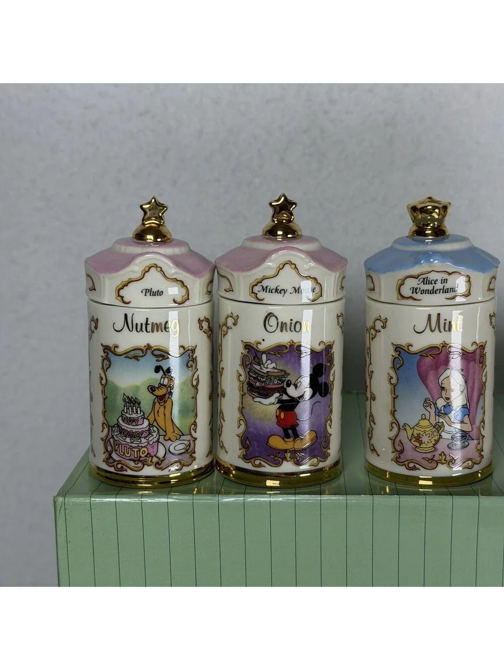 Lenox Walt Disney Spice Jar Collection 24 Pc Set Fine Porcelain S-12